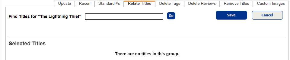 Find titles for related titles group.